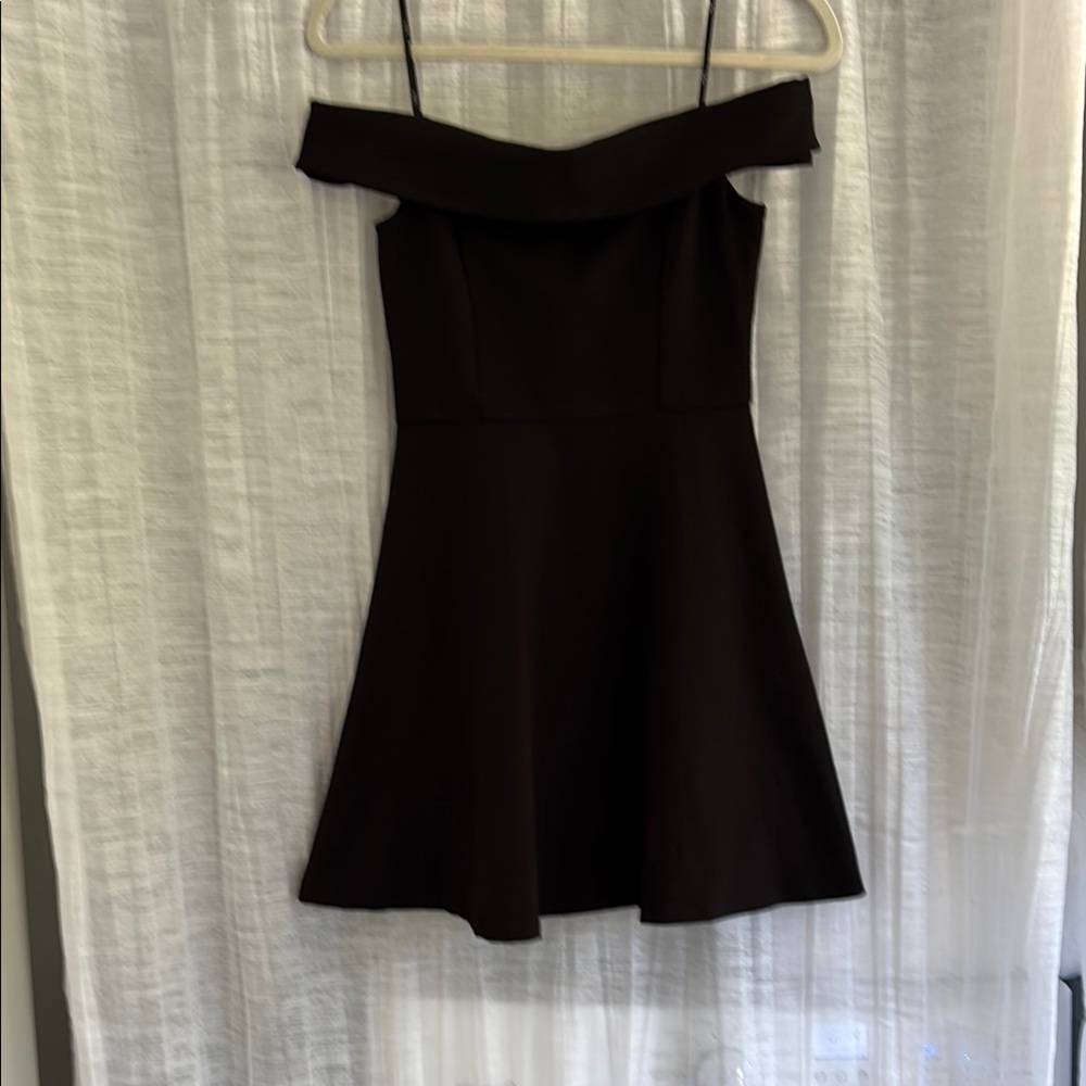 Lulu’s Black Off The Shoulder Skater Mini Dress